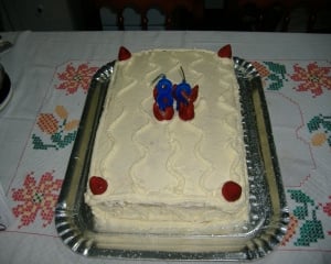 Torta de morango com nata