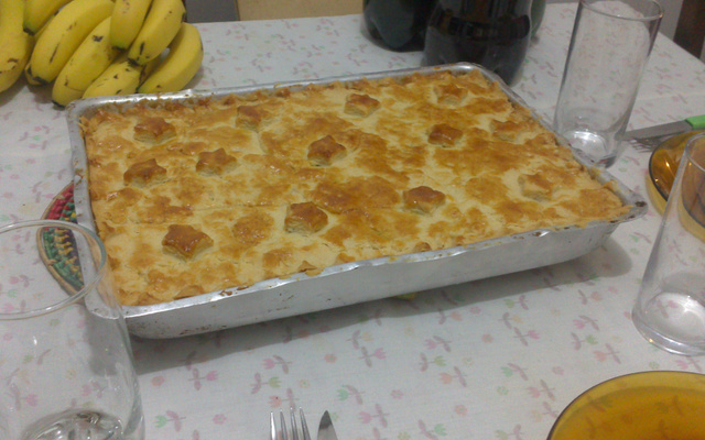 Torta de batata e camarão