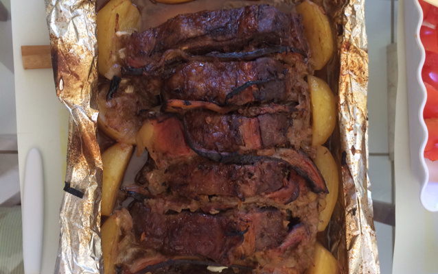 Contra filé com molho de cerveja ao forno