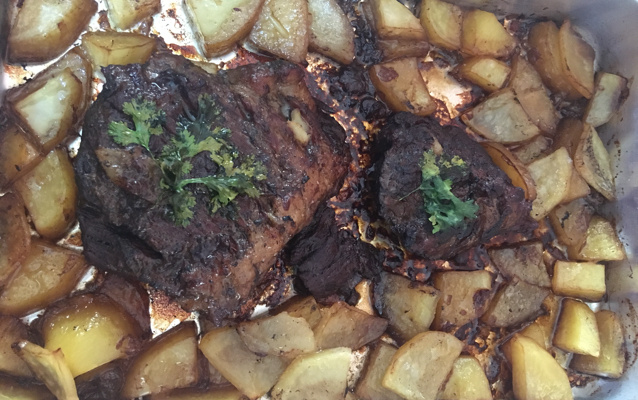 Carne assada no forno