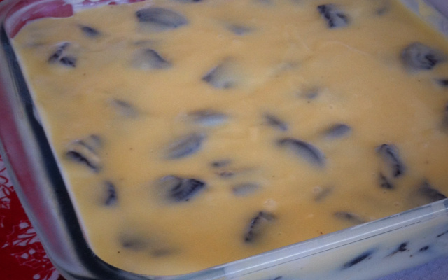 Pavê de chocolate branco com Negresco