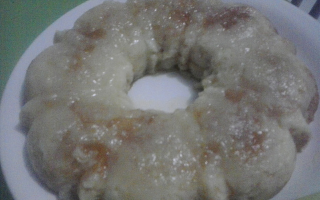 Pudim de pão de microondas