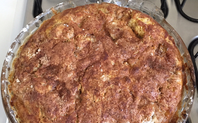 Torta preguiçosa de bananas ou maçãs