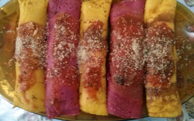 Panqueca colorida natural