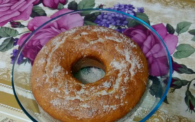 Bolo de banana com canela