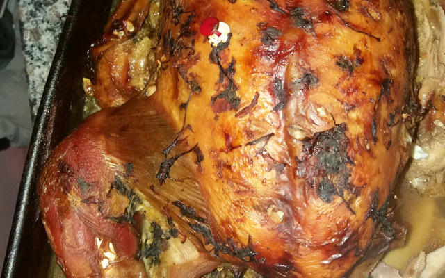 Peru temperado com laranja delícia