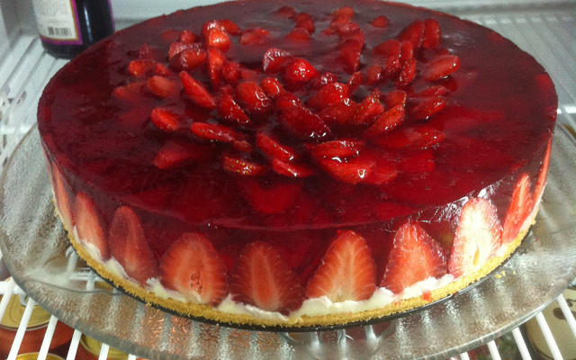 Torta de morango do Lelo