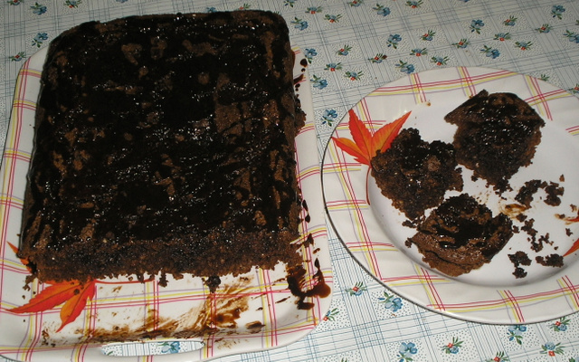 Bolo de chocolate crocante