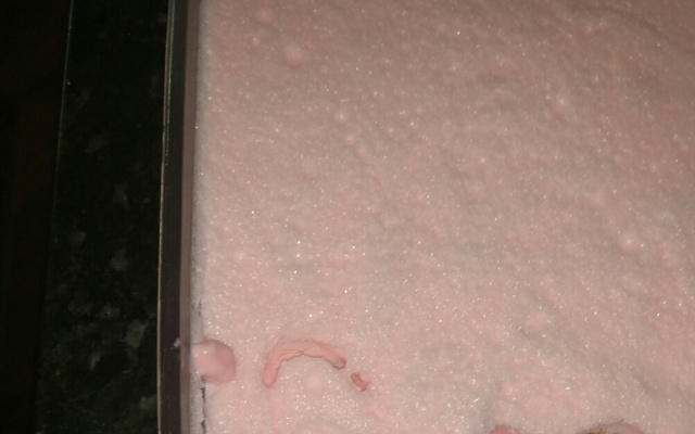 Doce de pêssego com mousse