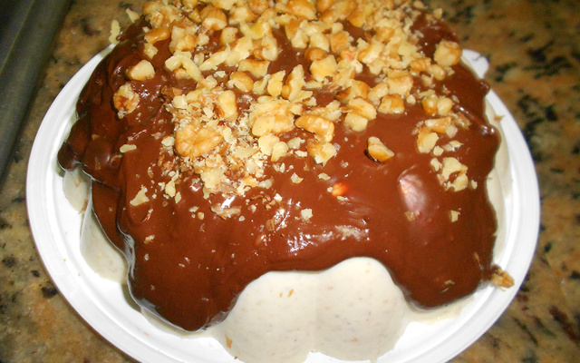 Mousse natalina de nozes