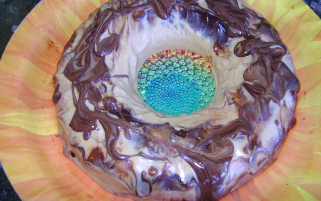 Sorvete enformado de doce de leite