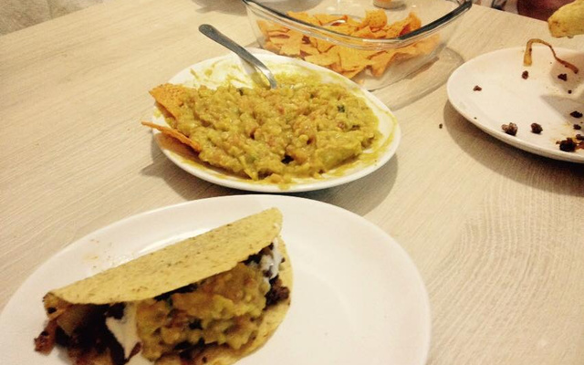 Tacos com sour cream