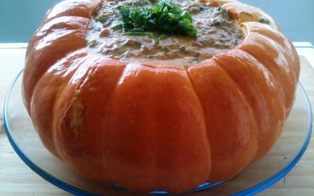 Carne de sol na abóbora