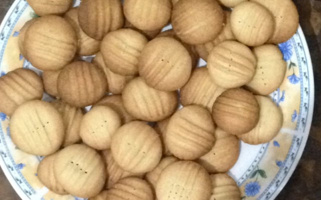 Biscoito amanteigado de baunilha