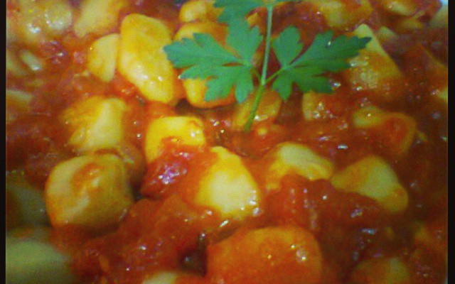 Nhoque de batata doce ao molho sugo