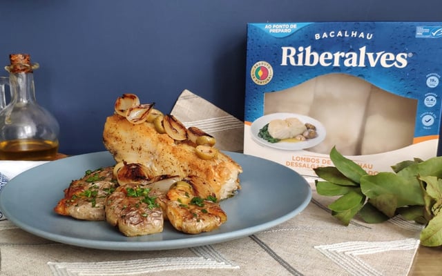 Lombos de bacalhau à lusitana