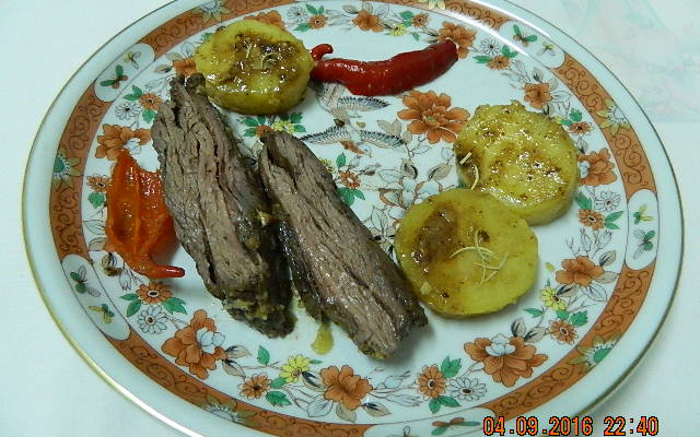 Fraldinha assada na mostarda