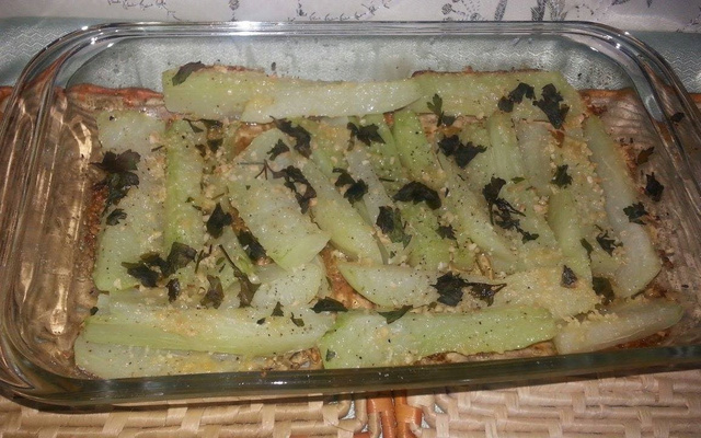Chuchu gratinado delicioso