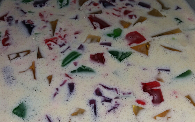 Caco de vidro da Bia