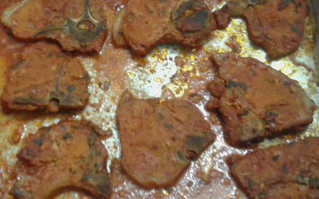 Bisteca de porco ao forno