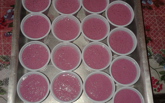 Flan de uva com gelatina