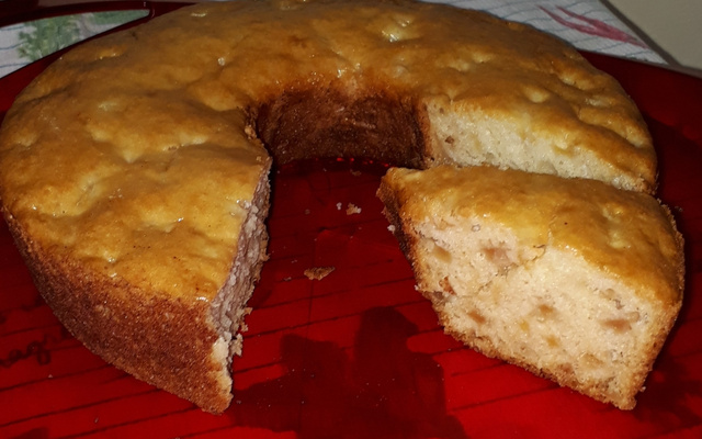 Bolo de maçã molhadinho sem ovos