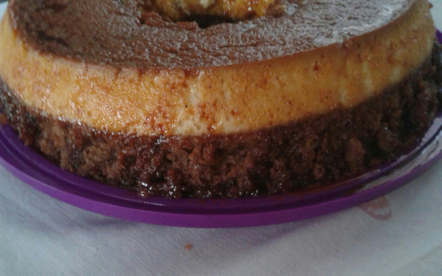 Bolo pudim de chocolate