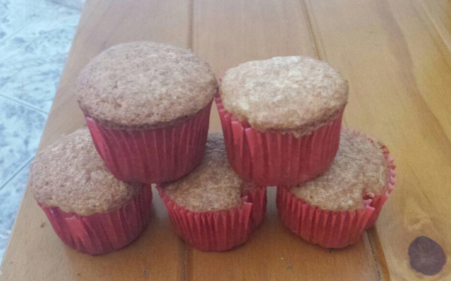 Muffin de banana com canela