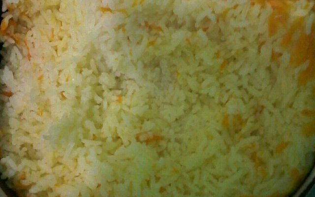 Arroz com cenoura bem simples