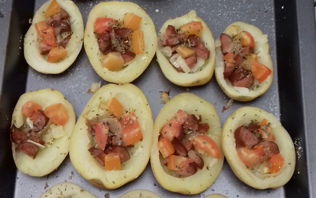 Batata recheada prática