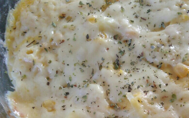 Couve-flor ao forno com creme de milho