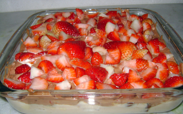 Delicia gelada de morango