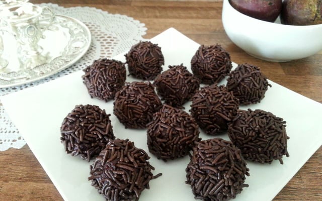Brigadeiro de beterraba