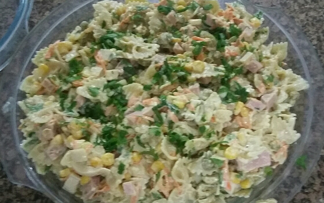 Macarrão gelado delicioso