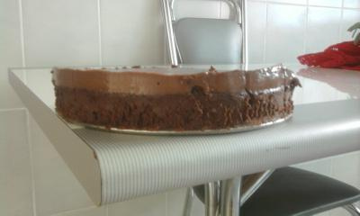 Torta trufada de 2 chocolates