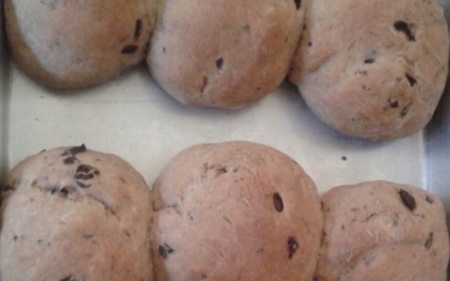 Pão de azeitona e alecrim