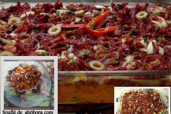 Souflé de abóbora com carne seca do Lúcio Cezar