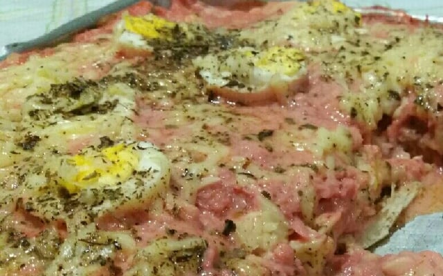 Lanche rápido de pão de forma - Pizza Fajuta