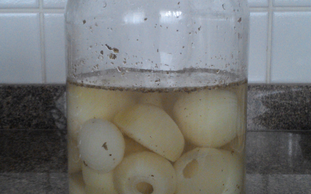 Cebolinhas em conserva