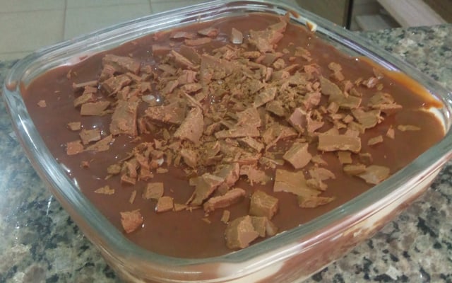 Pavê de baunilha e chocolate