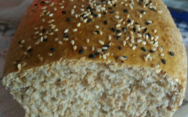 Pão 100% integral sem açúcar