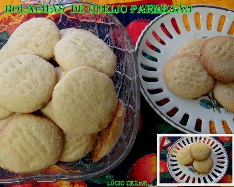 Bolachas de queijo parmesão do Lúcio Cezar