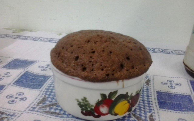 Bolo de chocolate na caneca