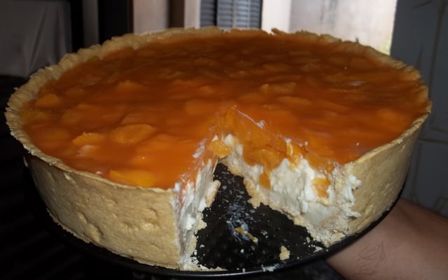 Torta gelada de pêssego da Bianca