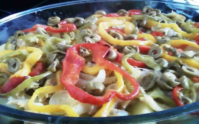 Bacalhoada com batata doce