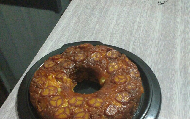 Torta de banana com creme