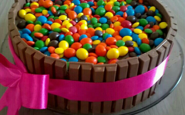 Bolo de Kit Kat à minha moda