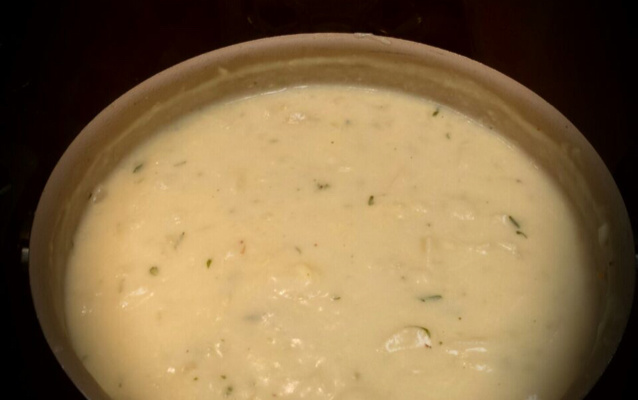 Sopa de creme de palmito