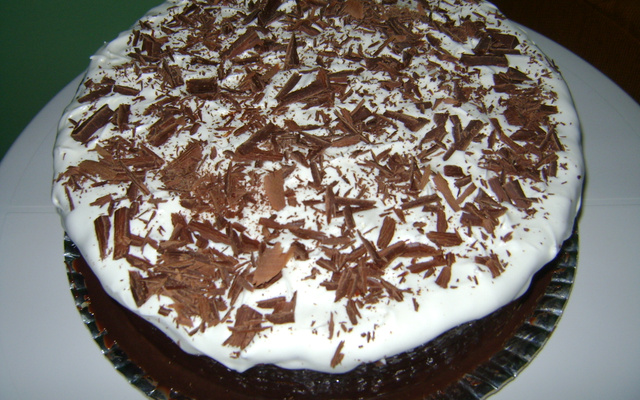 Torta de chocolate com chantilly