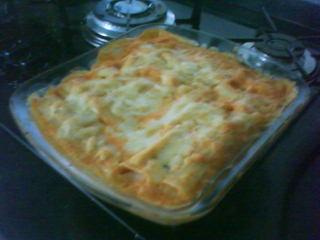 Lasanha de massa de pastel